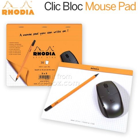 Sổ ghi chú kiêm bàn rê chuột Rhodia Clic Bloc Mouse Pad