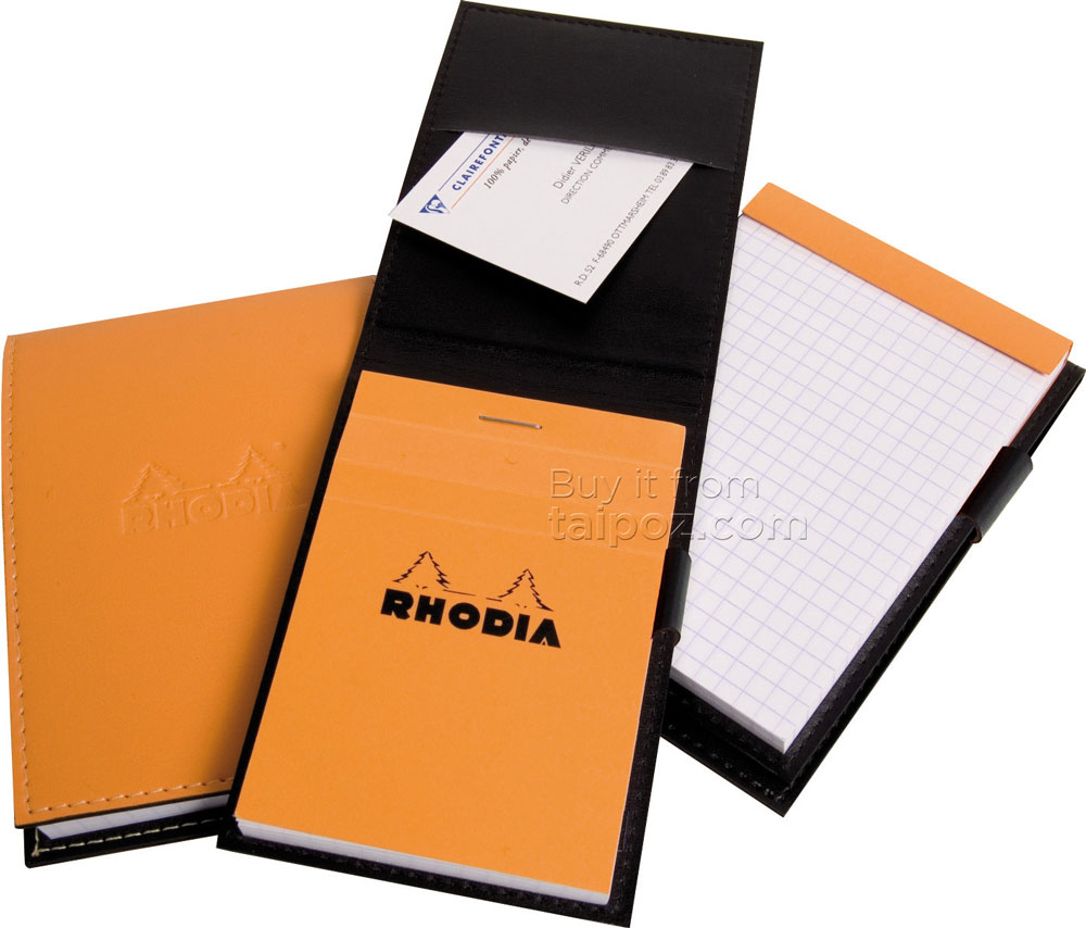 Sổ ghi chú bìa da Rhodia Leather Notepad – Taipoz
