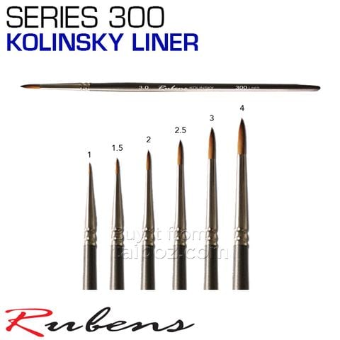 Cọ vẽ Rubens Kolinsky serie 300, cây lẻ