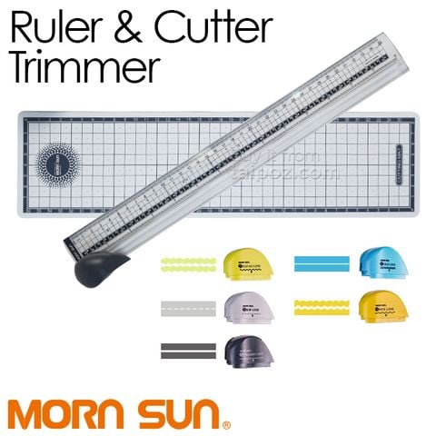 Thước kết hợp dao trượt cắt giấy Morn Sun, kèm 5 loại lưỡi cắt