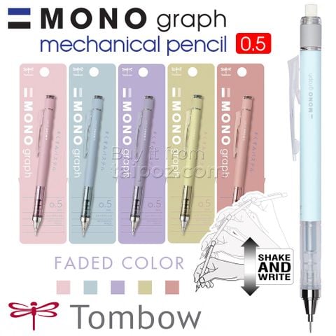 Bút chì kim Tombow Mono Graph Shaker 0.5mm, Faded color collection