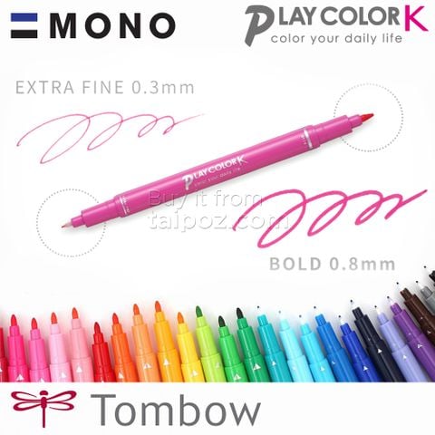 Bút trang trí hai đầu Tombow Play Color K, màu lẻ