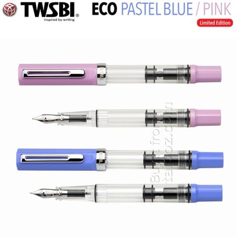 Bút máy TWSBI Eco, Pastel Blue/ Pastel Pink