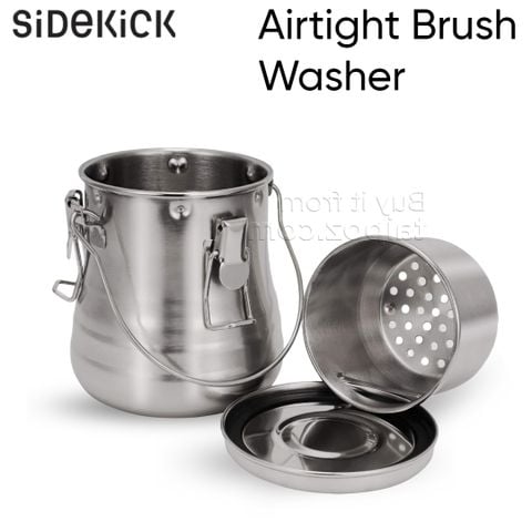 Xô inox đựng dung môi rửa cọ sơn dầu