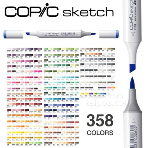 Bút marker Copic Sketch, màu lẻ