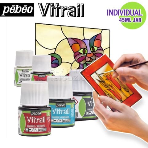Màu vẽ kính Pebeo VITRAIL, màu lẻ