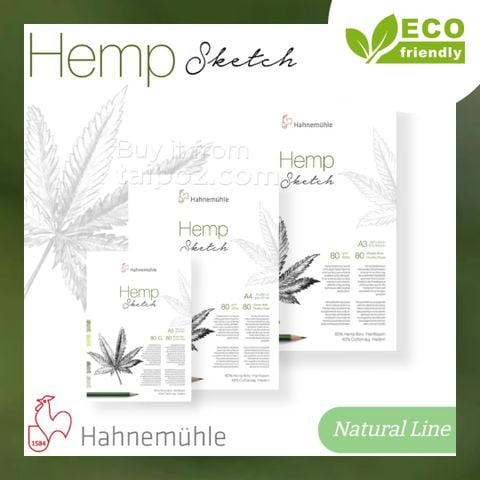 Sổ sketch giấy hemp Hahnemule 80gsm
