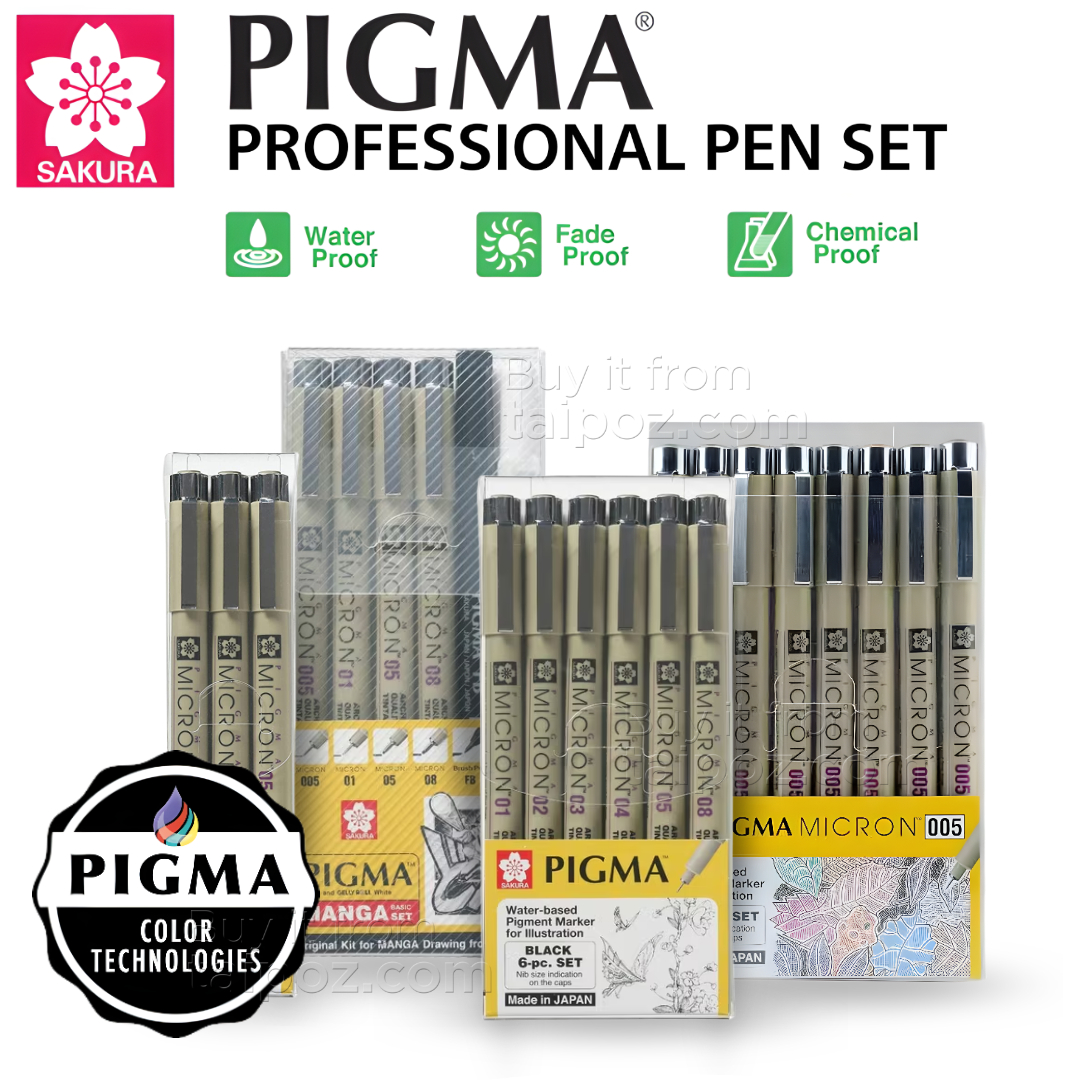 Bộ bút đi nét Sakura Pigma Micron – Taipoz