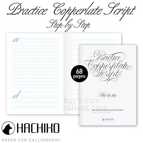 Sổ luyện viết Hachiko Copperlate Step-by-step