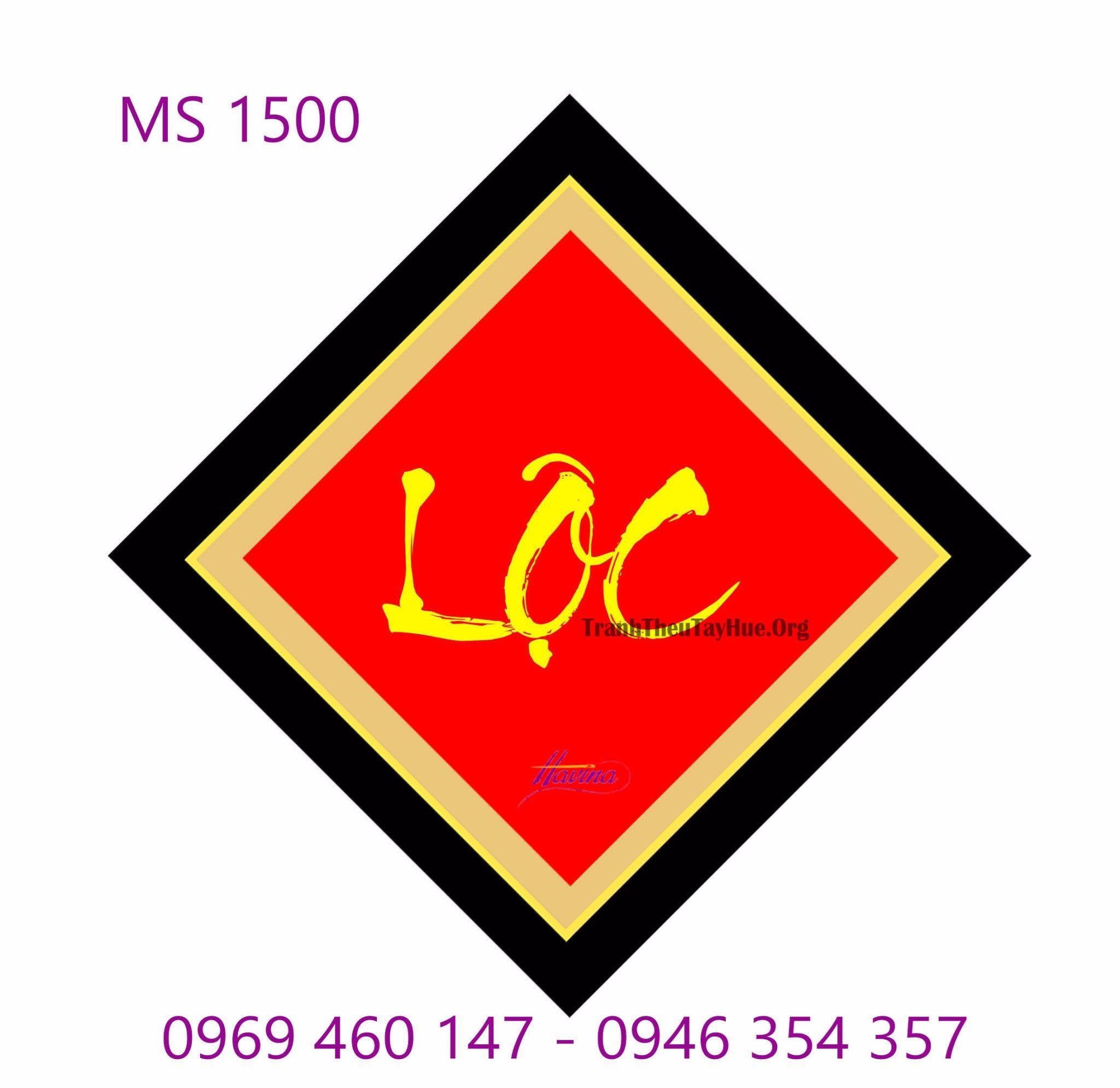 TRANH THÊU CHỮ LỘC MS 1500