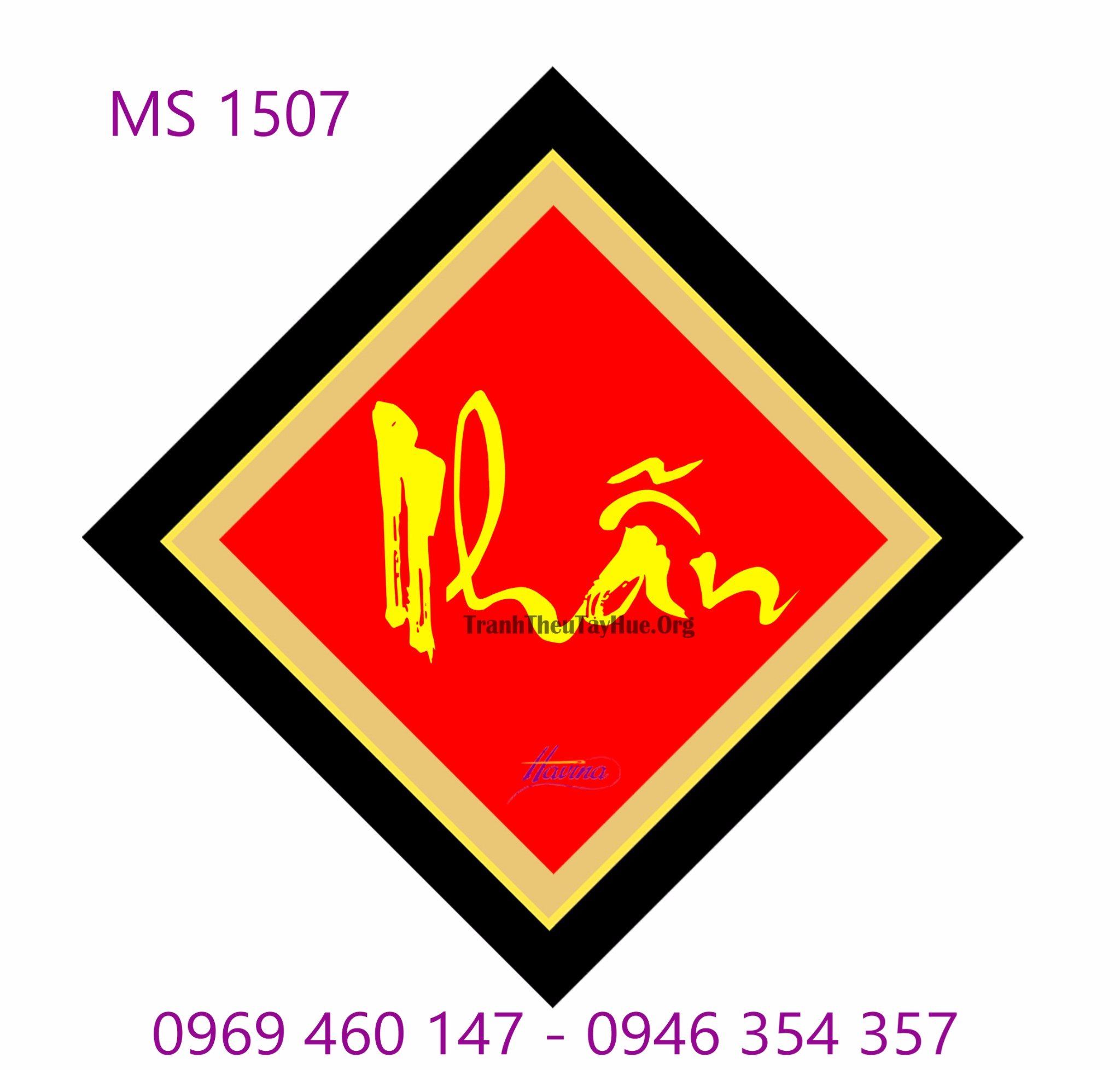 TRANH THÊU CHỮ NHẪN MS 1507