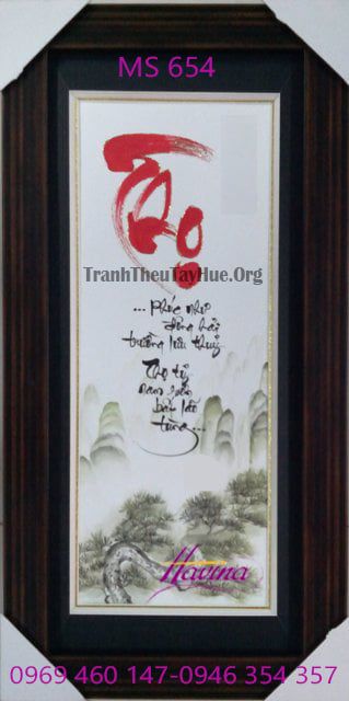 TRANH THÊU CHỮ THỌ MS 654