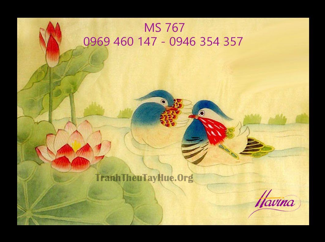 TRANH THÊU TẶNG ĐÁM CƯỚI MS 767