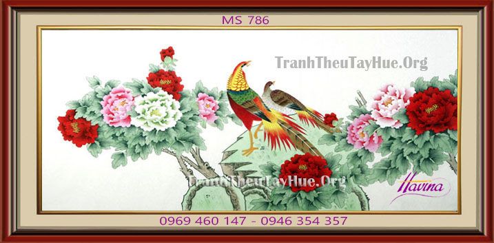 TRANH THÊU HOA MẪU ĐƠN MS 786