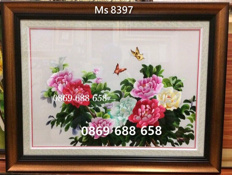 TRANH THÊU HOA MẪU ĐƠN MS 8397