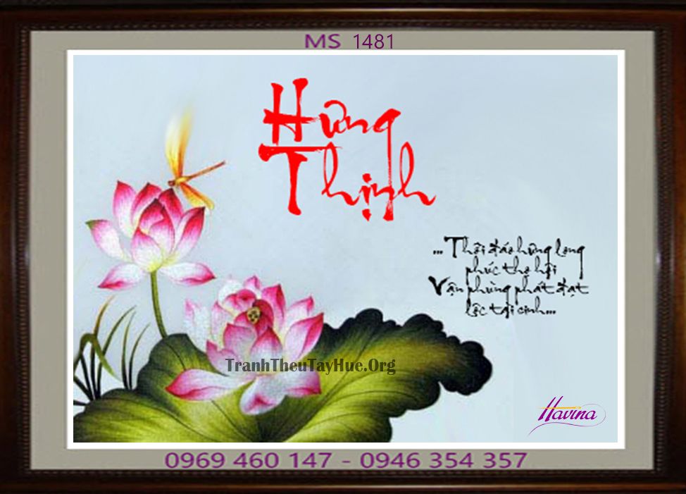 TRANH THÊU CHỮ HƯNG THỊNH MS 1481