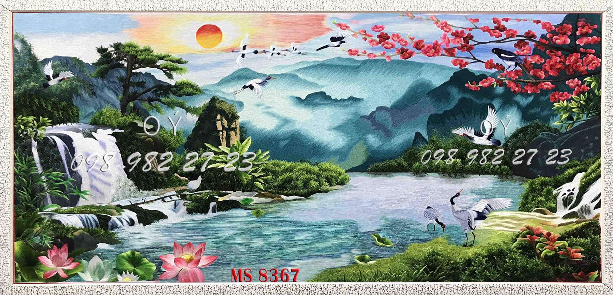 TRANH THÊU SƠN THỦY HỮU TÌNH MS 8367