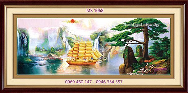 TRANH THÊU THUẬN BUỒM XUÔI GIÓ MS 1068