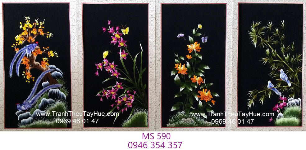 TRANH THÊU TỨ BÌNH MS 590