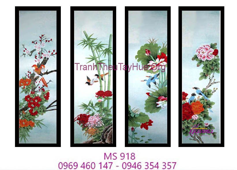 TRANH THÊU TỨ BÌNH MS 918