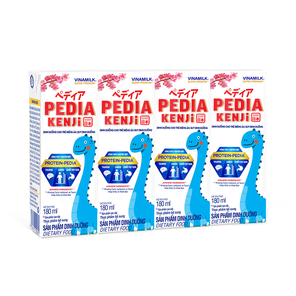 Lốc 4 hộp sữa bột pha sẵn Pedia Kenji 180ml