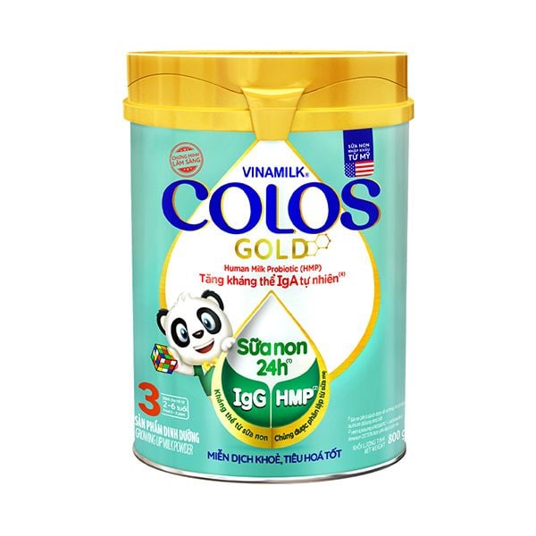 Sữa bột Vinamilk ColosGold 3 - lon 800g (cho trẻ từ 2 - 6 tuổi)
