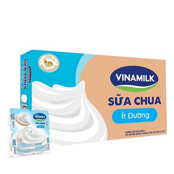 Sữa chua ăn Ít đường - 4 hộp 100g - Giấc Mơ Sữa Việt - Vinamilk eShop