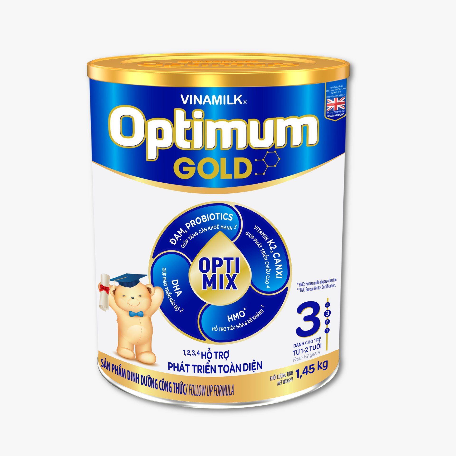 Sữa bột Optimum Gold 3 - lon 1.45 kg (cho trẻ từ 1 - 2 tuổi)