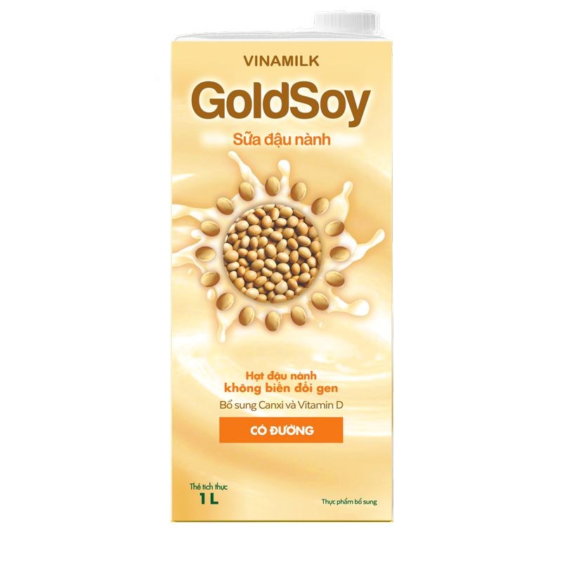 Sữa đậu nành GoldSoy có đường - Hộp giấy 1L
