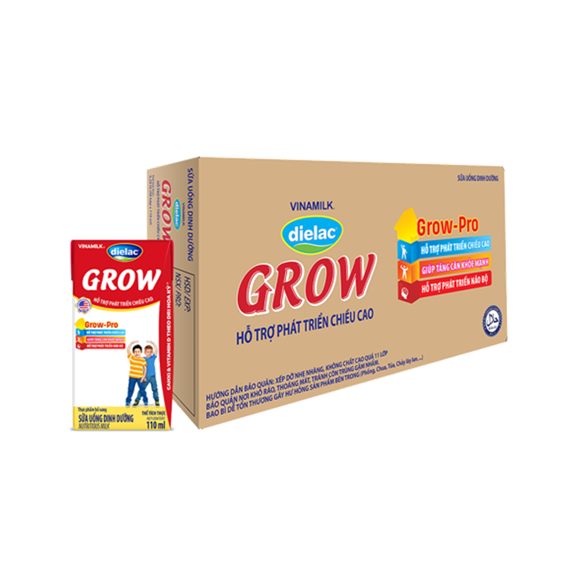 Sữa uống dinh dưỡng Dielac Grow - Thùng 48 hộp 110ml