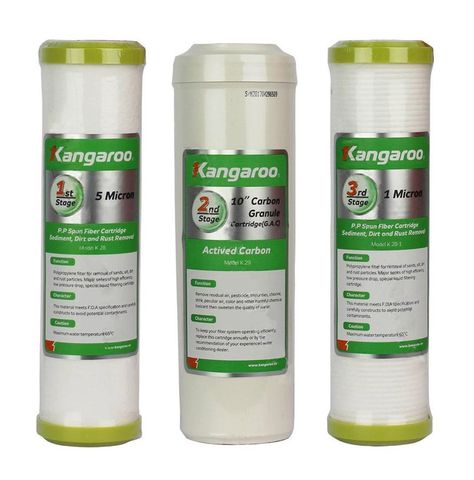 Bộ 3 Lõi Lọc Nước Kangaroo 1, 2, 3