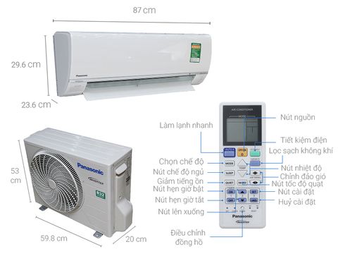 Điều hòa Panasonic Inverter 1 HP CU/CS-U9SKH-8