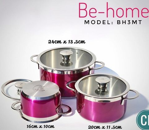 BỘ NỒI INOX BEHOME - BH3MT