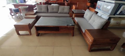 Bộ Sofa góc Hương Xám + Đệm