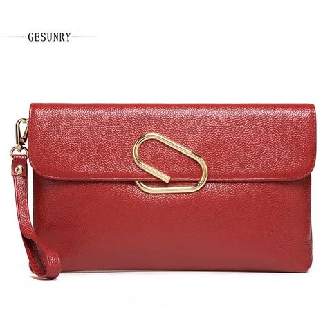 Wristlet cầm tay khóa gài chữ O Gesunry đỏ