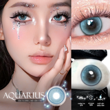  Aquarius Blue Lens with Prescription by N'Rosa for Breathing Eyes, Premium Quality, Distributed by Angel Eyes | Prescription Range 0-8 | Super Moisture MPC Material 