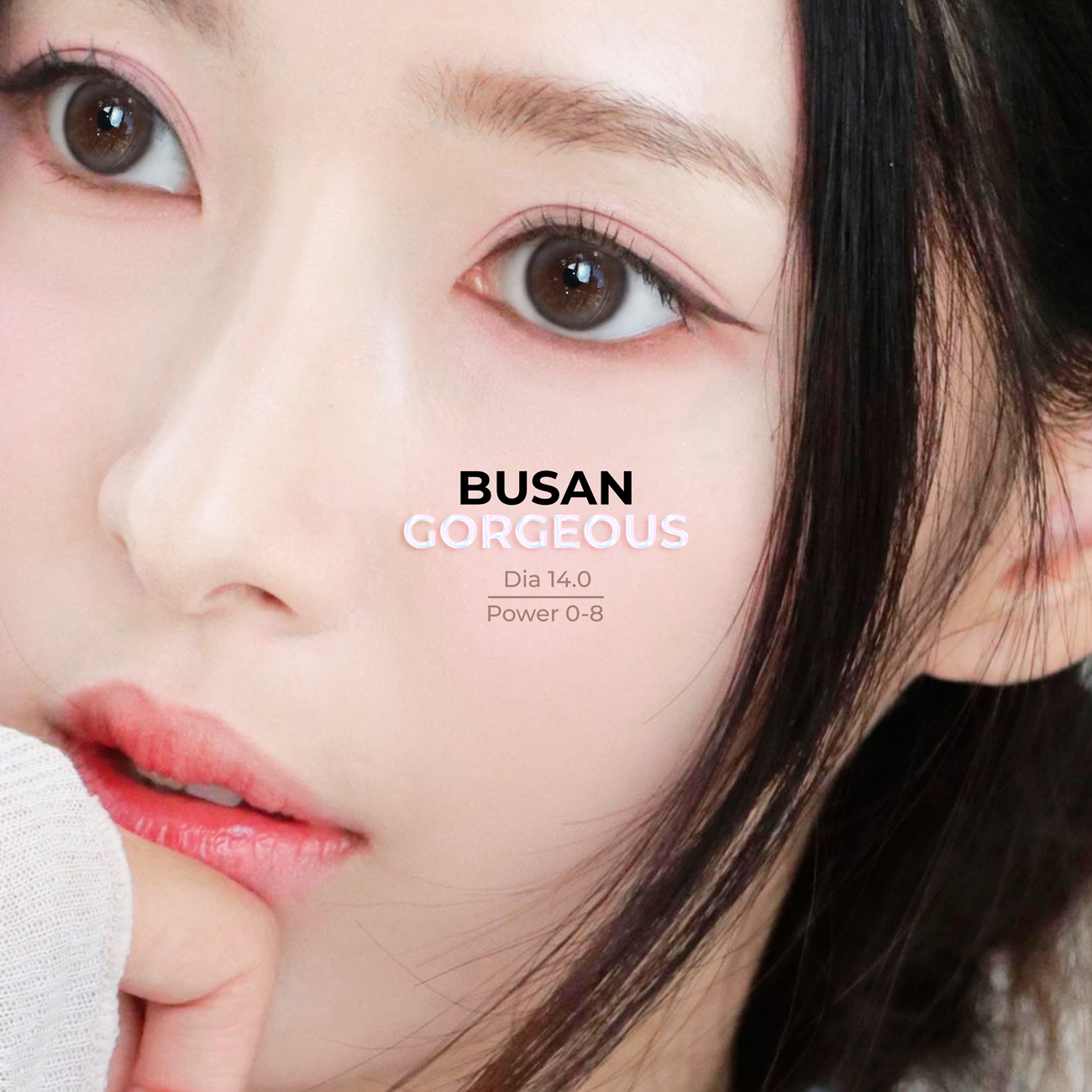 Lens xám có độ cận Angel Eyes BUSAN hiệu ứng loang màu như mắt ướt lens filter đang thịnh hành trên TikTok