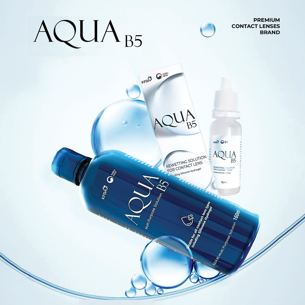  COMBO OF THE CONTACT LENS SOLUTION AND EYE DROP AQUA B5 
