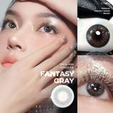  Lens xám có độ cận N’Rosa Fantasy Gray cho mắt thở cao cấp Angel Eyes phân phối | Độ cận: 0-8 | Chất liệu Silicone Hydrogel 