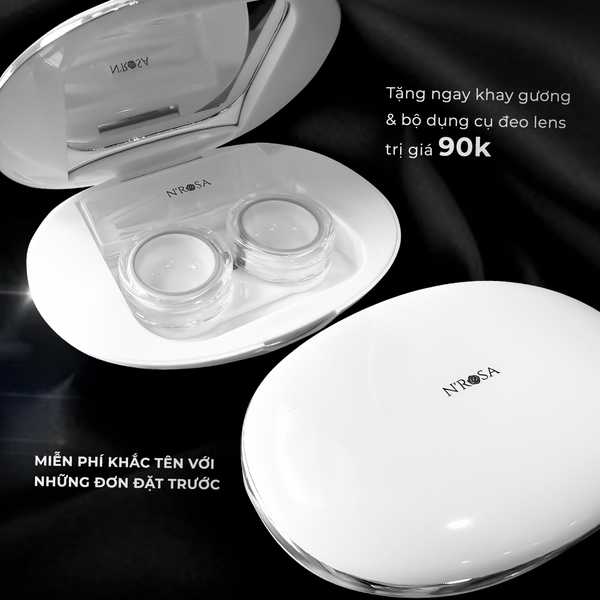  Gray Prescription Lens – N’Rosa Fantasy Gray with High Breathability, Distributed by Angel Eyes | Prescription: 0 to -8 | Material: Silicone Hydrogel 