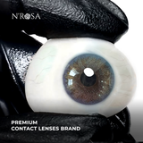  Prescription Brown Contact Lens – N’Rosa Vivid Brown with Breathable Silicone Hydrogel | Power Range: 0 to -8.00 | Premium Lens Material | Distributed by Angel Eyes 