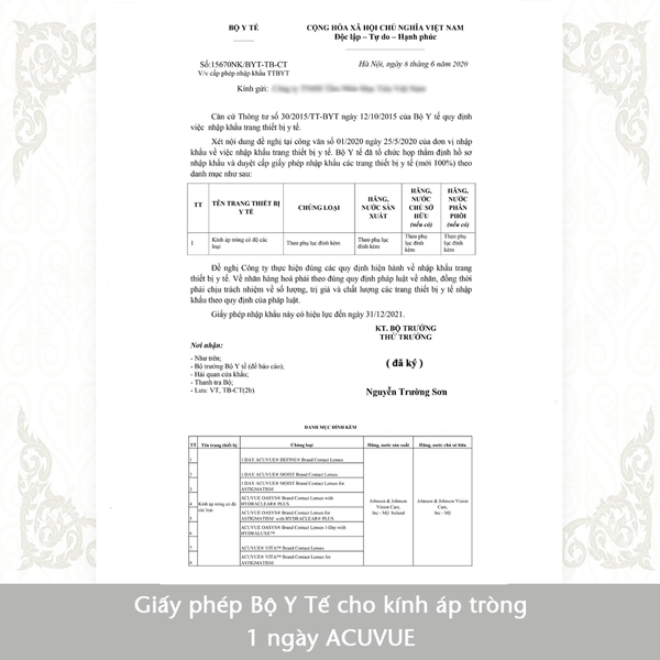  LENS 1 NGÀY TRONG SUỐT ACUVUE MOIST CAO CẤP CỦA MỸ CÓ ĐỘ CẬN TỪ 1 ĐẾN 10 ĐỘ 