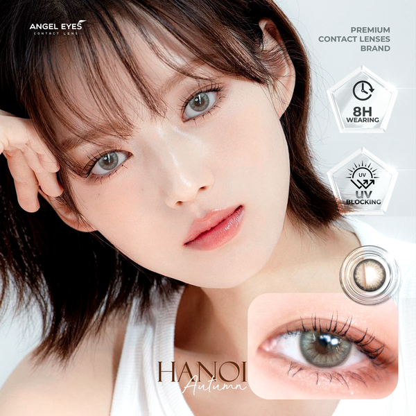  Angel Eyes Plano Collection – a collection of non-prescription colored contact lenses made from PolyHema material 