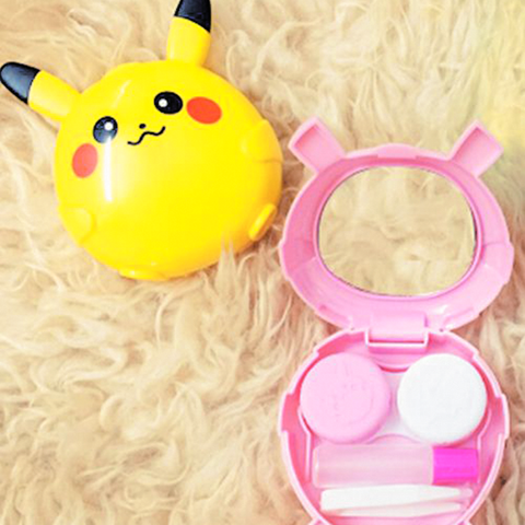 Phụ kiện khay gương Pokemon cho kính áp tròng, kính giãn tròng