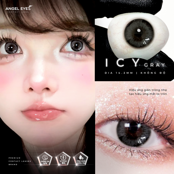  [MẪU GIẢM 50%] Bộ sưu tập kính áp tròng màu không độ Angel Eyes Plano Collection chất liệu PolyHema 