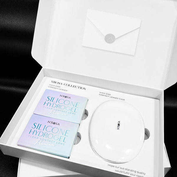  Lens trong suốt cận có độ từ 1-10 cho mắt thở cao cấp N’Rosa Angel Eyes phân phối | Chất liệu Silicone Hydrogel khoá ẩm 
