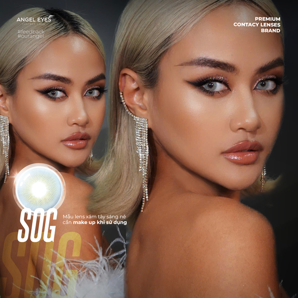  Lens xám xanh Silicone Hydrogel SOG 