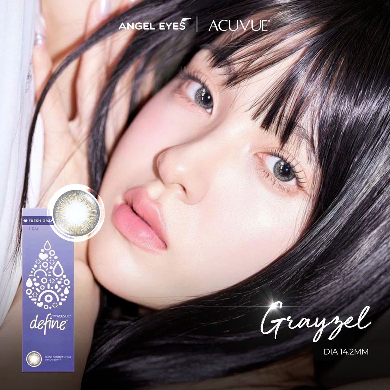  [Genuine] ACUVUE Define One Day Gray and Brown Natural Contact Lenses, Officially Distributed by Angel Eyes | Prescription Range 0-9 