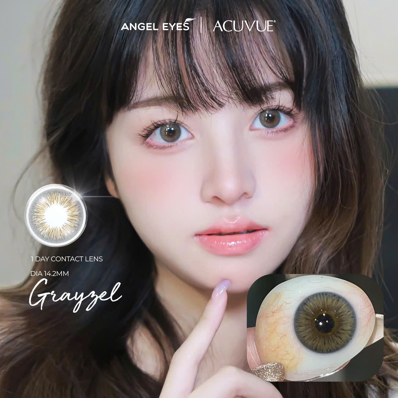  [Genuine] ACUVUE Define One Day Gray and Brown Natural Contact Lenses, Officially Distributed by Angel Eyes | Prescription Range 0-9 