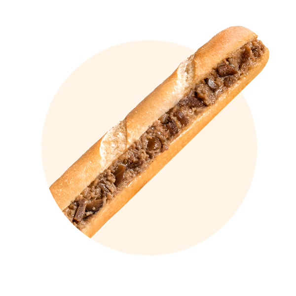 Bánh Mì Que Bò Nấm Xốt Bơ